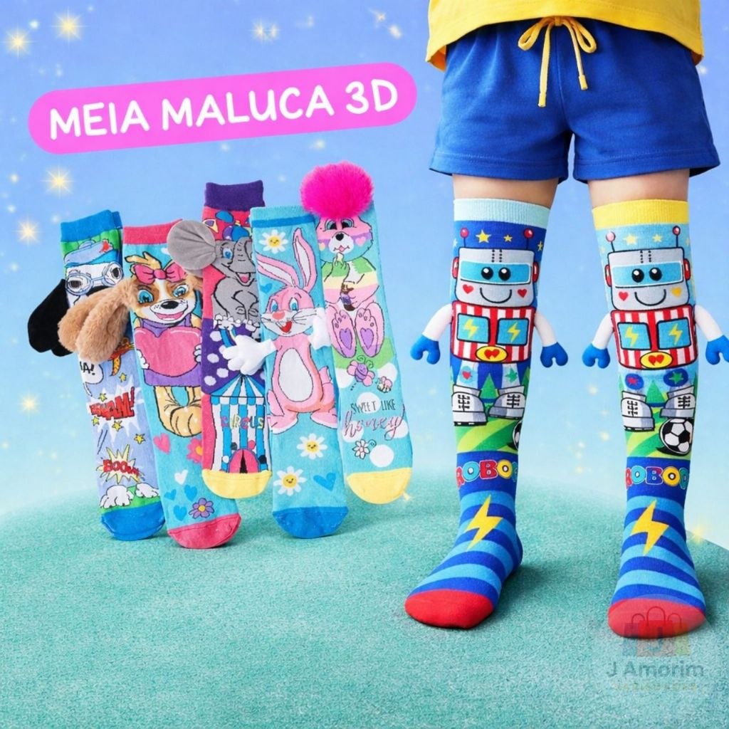 🟠 Meia Maluca Infantil 3D Divertida com Personagens Fofos | #Shopee
❌ R$ 49,98
✅ a partir de R$ 28,
