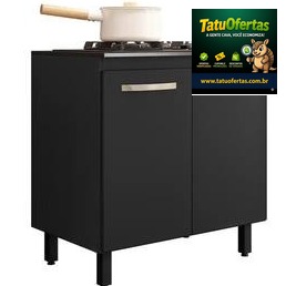 🟣 Balcão Para Cooktop 4 ou 5 Bocas Armário Multiuso de Cozinha 80cm Com 2 Portas - Anunes | #Magazi