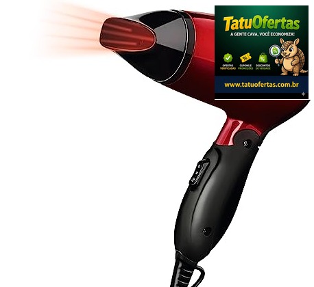 🔵 MONDIAL Secador, Max Travel, Bivolt, Preto/Vermelho, 1200W - SC-10 | #Amazon
❌ R$ 99,90
✅ R$ 65,0
