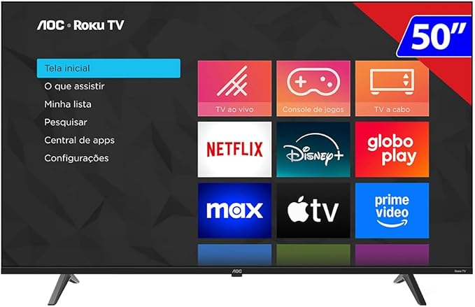 🔥 Smart TV AOC 50 Polegadas, DLED, 4K, Roku TV - 50U7045/78G
✅ R$ 1604
🎟 Cupom: DIADOSPAIS10 + Pix
