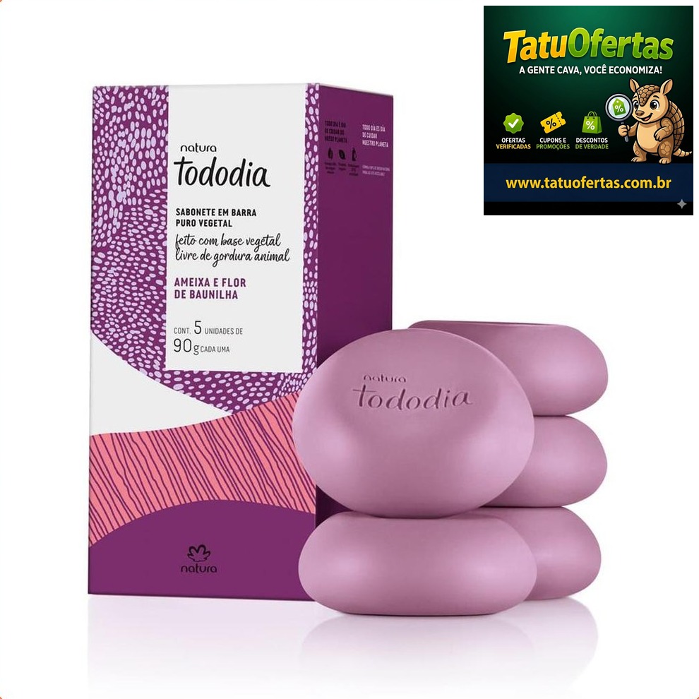 🟠 50% OFF | Sabonete em Barra Natura Tododia Ameixa e Baunilha 5un 90g | #Shopee
❌ R$ 34,90
✅ R$ 17