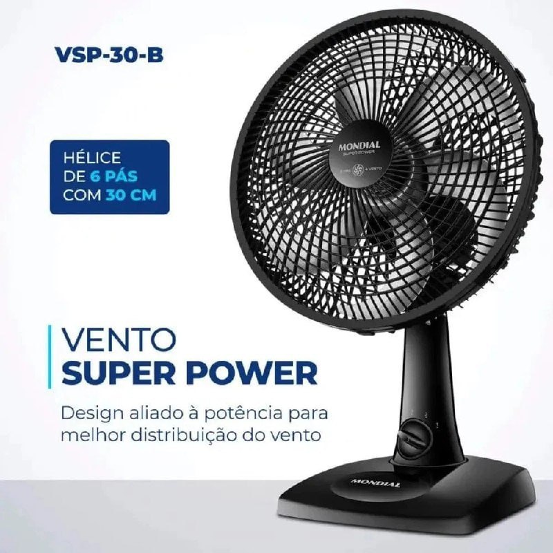 🔥 Ventilador Mondial 30cm Vsp 30 B 60hz
✅ R$ 64
🎟 Aplique o cupom 50% na finalização do pedido na 