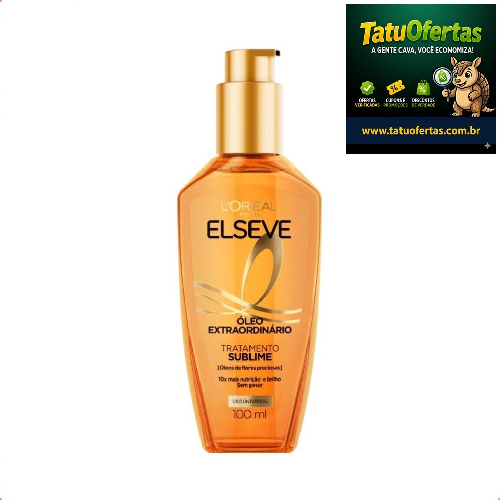 VALE MUITO A PENA 🤯
🟠 70% OFF | Óleo Capilar Elseve Extraordinário LOréal Paris 100ml | #Shopee
❌ 