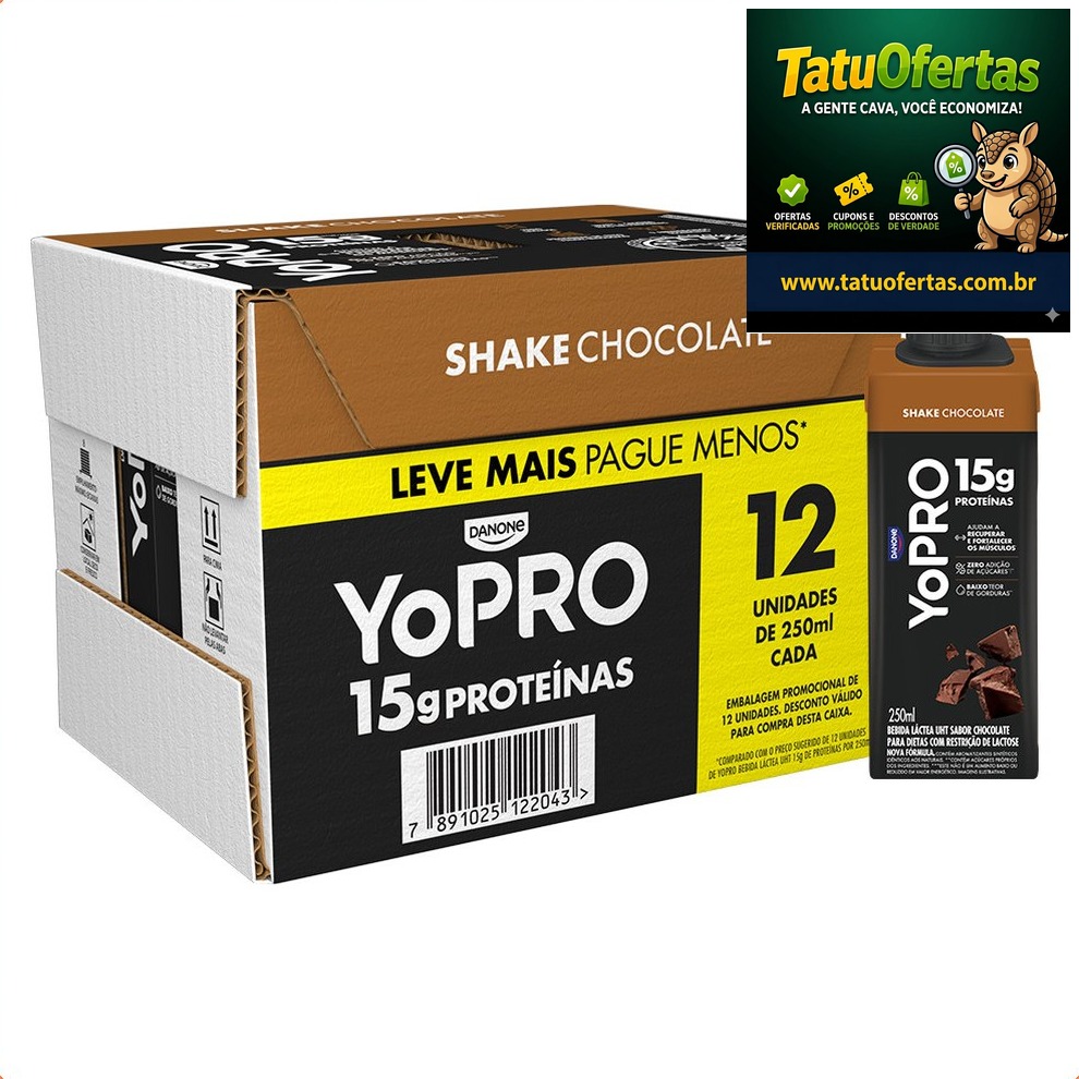CORRE APROVEITAR 🏃
🟠 64% OFF | YoPRO Chocolate 15g de proteínas 250ml - 12 unidades | #Shopee
❌ R$
