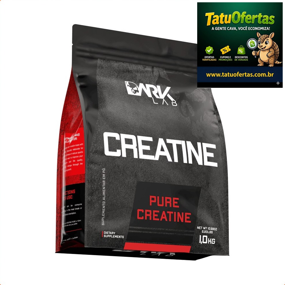 🟠 52% OFF | Creatina Monohidratada Pura 1kg, 500g, 600, 300g e 150g - Dark Lab | #Shopee
❌ R$ 73,11