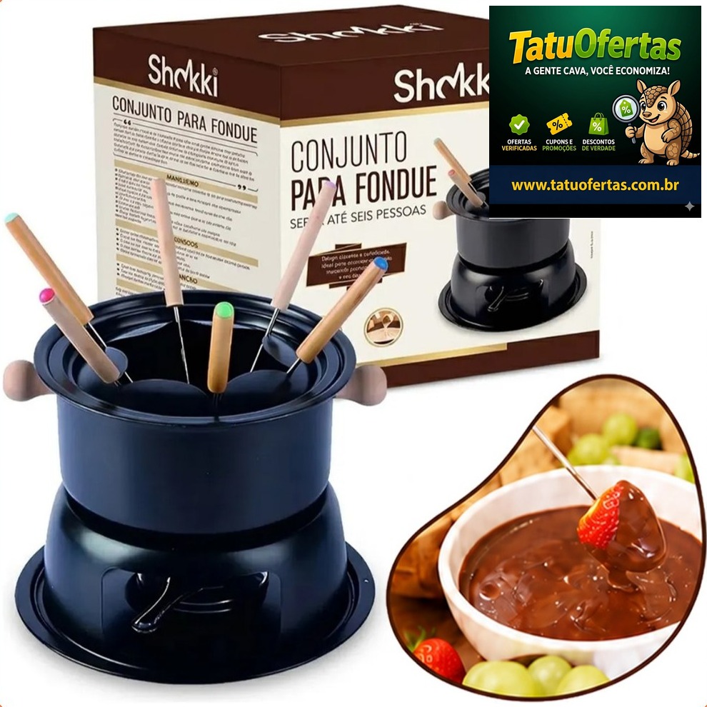 PROMOÇÃO IMPERDÍVEL 😱
🟠 72% OFF | Kit De Fondue 11 Peças P